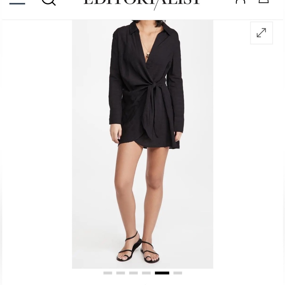 NWOT LSPACE Daydream Tunic Black Medium Swim coverup